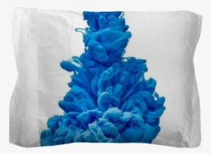 Blue Color Paint Ink Pigment Splash Pillow Sham • Pixers® - Color #2580640