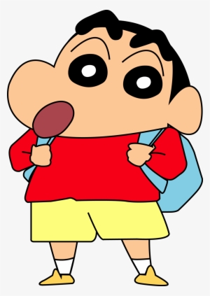 Shin Chan With Backpack Image Crayon Shin Chan And - Shinchan Cartoon #2581185