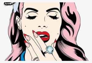 Pop Art Girl Png - Lana Del Rey Pop Art #2581577