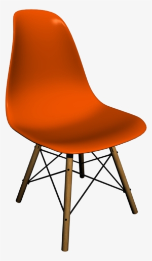 Eames Plastic Side Chair Dsw By Vitra - Orange Chair Png #2581666
