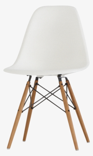Eames Dsw Chair White With Maple Base - Vitra Eames White Plastic Side Chair With Wood And #2581671