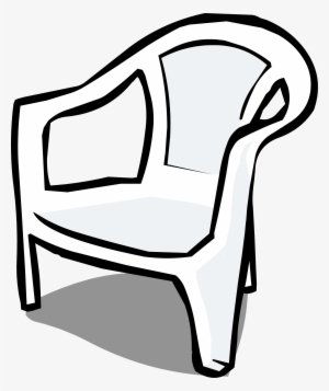 White Plastic Chair Sprite 002 - Plastic Chair Clipart #2581721