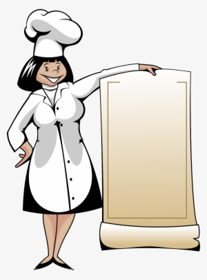 Foreign Short Hair Female Chef Cartoon Background Vector - Chef Menu Cartoon Clipart #2581826