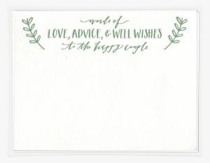 Love, Advice, & Well Wishes Nature Wedding Advice Card - Display Device #2582060