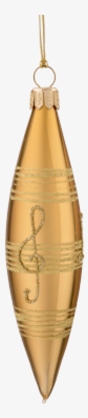 Christmas Ornament, Cone, Gold-coloured With Musical - Gold #2582357