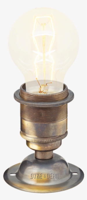 Brushed Brass Screw E27 Wall Bulb Holder - Incandescent Light Bulb #2583410