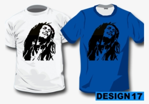 Custom Designed Full Color T-shirt - Personalized Reggae Bob Marley Edible Cake Image Topper #2584194