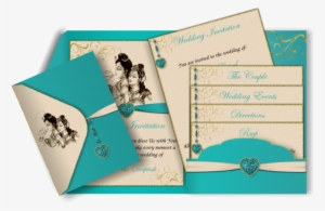 Turquoise & Ivory Email Wedding Invitation Perfect - Wedding Invitation Card Turquoise #2584536