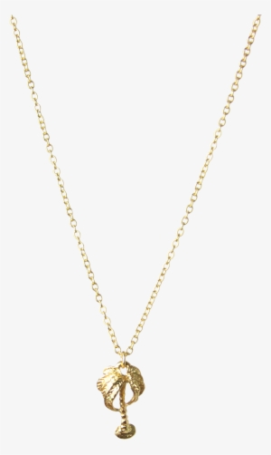 Mini Palm Tree Charm Necklace In Gold Vermeil - Gold Chain For Girls #2585116