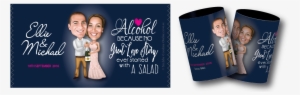 A Wedding Caricature Stubby Holder Design - Wedding #2585140