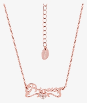 Banner Black And White Disney Cinderella Rose Gold - Rose Gold Princess Necklace #2585259
