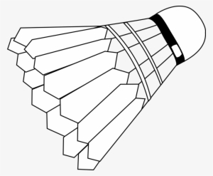 Badmintonracket Shuttlecock Sports Free Image Transparent - Badminton Clipart Black And White #2587038