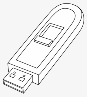 Black White Jumpdrive Clipart Clip Art Royalty Free - Flash Drive Black And White #2587275