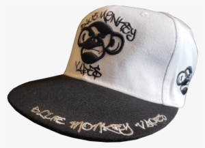 White Cap By Blue Monkey Vapes - Baseball Cap #2587599