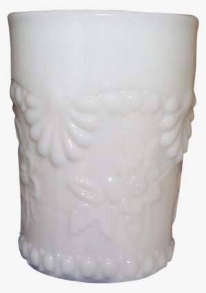 4 Rare Milk Glass Tumblers - Lampshade #2588393