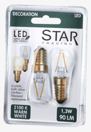 Led Lamp E14 2 Pack Soft Glow - Star Trading Led Pære Filament 1,3w 90lm 2100k #2589310