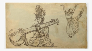Poster Bellezza Indiano Suonare La Tanpura E L'altra - Sketches Of Indian Culture #2589837