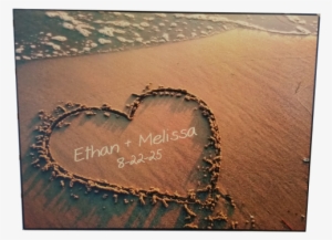 Heart In Beach Sand Personalized Wall Art #2590826