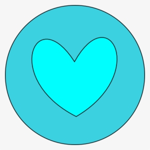Heart In Circle Blue Svg Clip Arts 600 X 600 Px #2590908