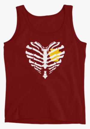 I Left My Heart In Pennsylvania - Bleeding Bone Skull Heart Shape Scary Halloween Costume #2591005