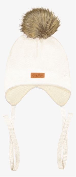 Furry Baby Beanie, Natural White - Beanie #2592356