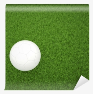 Soccer Ball On Green Grass Top View Wall Mural • Pixers® - Artificial Turf #2592415