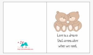 Love Card With Romantic Quote And Cute Picture - Happy Anniversary Wedding Anniversary Card Printable #2594574