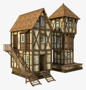 Medieval House 1c - Transparent Medieval House #2595838