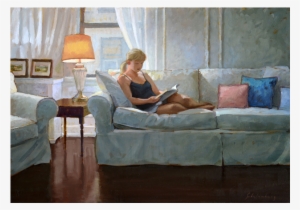 Reading On The Couch - Studio Couch #2596855