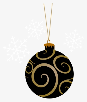 Black And Gold Christmas Baubles #2597435