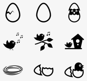 Birds Pack - Egg Icon Vector #2597485