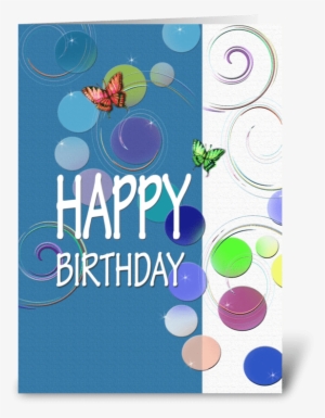Colorful Happy Birthday Wishes Greeting Card - Greeting Card #2598160