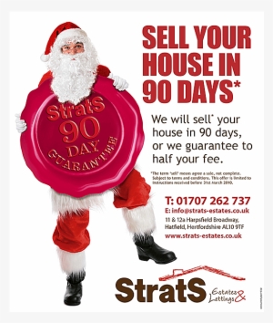 Christmas Themed Estate Agents Flyer, With 90 Days #2598353