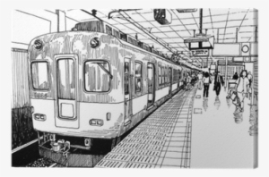 Graphic Royalty Free Library Japan Metro Train Station - Railway Station Drawing #2598710