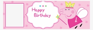 Peppa Pig Cartoon Personalised Birthday Banner With - Peppa Pig Birthday #2598837
