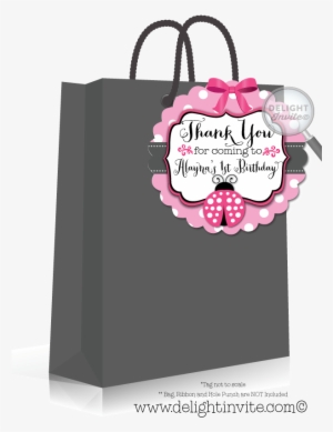 Ladybug 1st Birthday Favor Tag - Hello Kitty Paper Bag #2599203