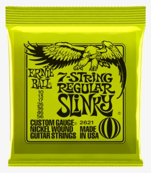 Regular Slinky 7 String Nickel Wound Electric Guitar - Ernie Ball 2621 7 String Regular Slinky #260458