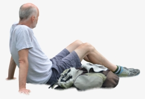 Free - Person Sitting On Grass Png #260988