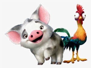 Pua Moana Png Png Black And White Library - Moana Pig And Chicken #261173