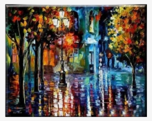 Old Streets - Palette Knife Oil Painting On Canvas #261482