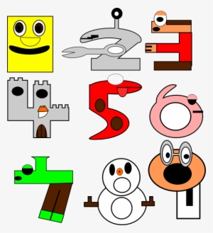 How To Set Use Cartoon Numbers Svg Vector #262193