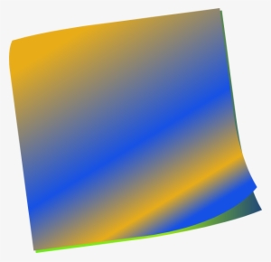 Shaded Blue Orange Sticky Note Svg Clip Arts 600 X #262675