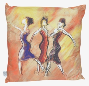 Vector Illustration Of Women Dancin Round Ornament #263063