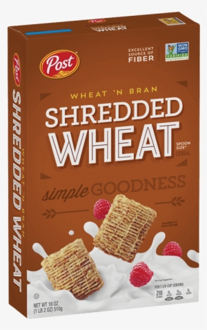 Shredded Wheat Wheat 'n Bran - Post Frosted Shredded Wheat Cereal 7 Oz. Box #263202