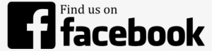 Facebook - Find Us On Facebook Logo Png Black #265362