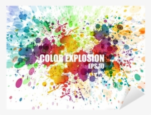 Abstract Colorful Splash Watercolor Background Sticker - Fondos De Pantalla De Manchas De Colores #266209