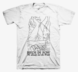 Birds In Row "drawing" White - Grave Pleasures T Shirt #268337