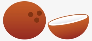 Coconut Whole And Half - Coconut Clip Art #268360