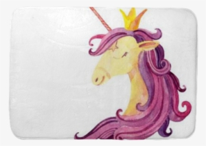 Watercolor Fairy Tale Card With Magic Unicorn Bath #268521