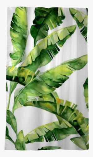 Seamless Watercolor Illustration Of Tropical Leaves, #2600364
